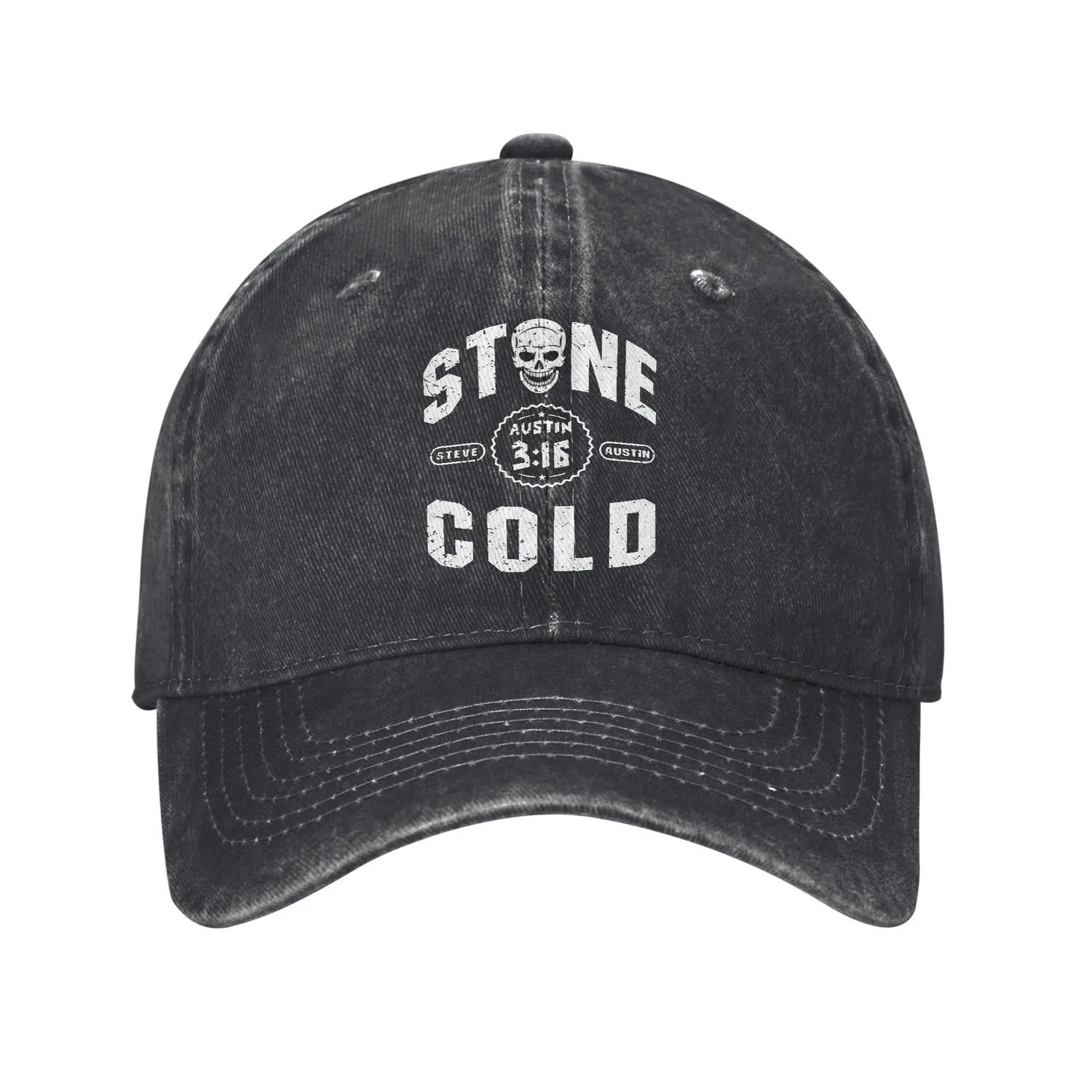Vintage Stones 316 Steve Austin Cold Baseball Cap Unisex Distressed Cotton Headwear Wrestling Skull Outdoor Running Gift Hats