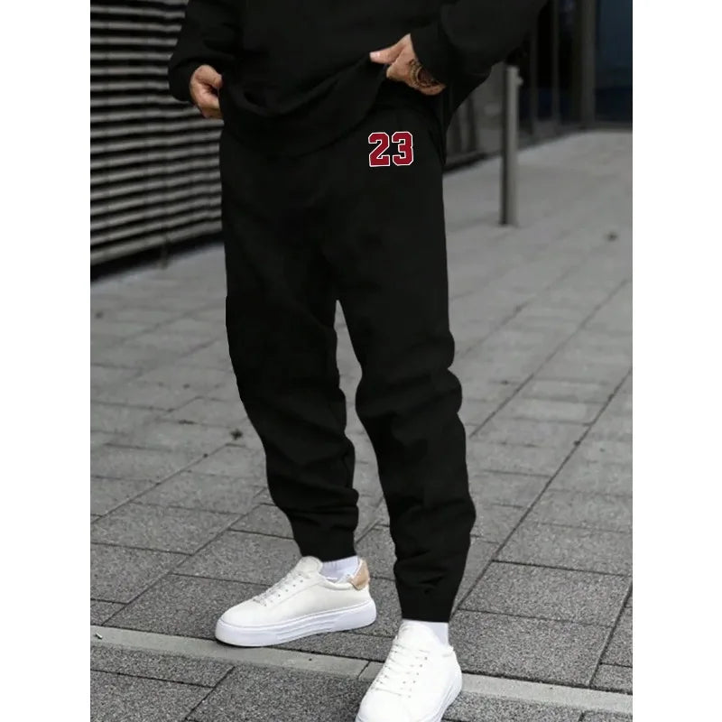 Sports Mens Tracksuit Print Long Sleeves Sweatshirt Sweatpants Casual Gym Jogging Tops Pants Man Clothing Fall Winter Sportwear