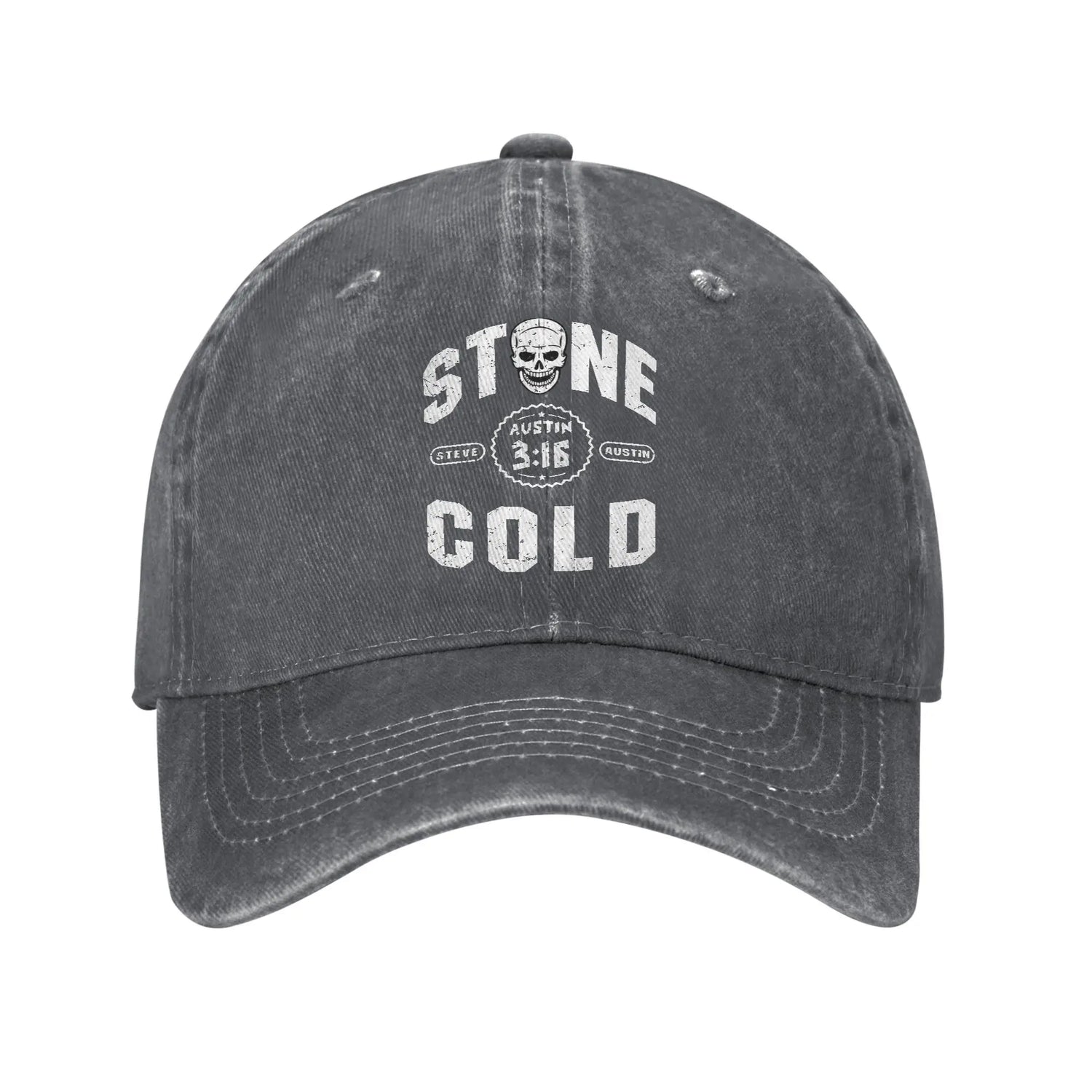 Vintage Stones 316 Steve Austin Cold Baseball Cap Unisex Distressed Cotton Headwear Wrestling Skull Outdoor Running Gift Hats
