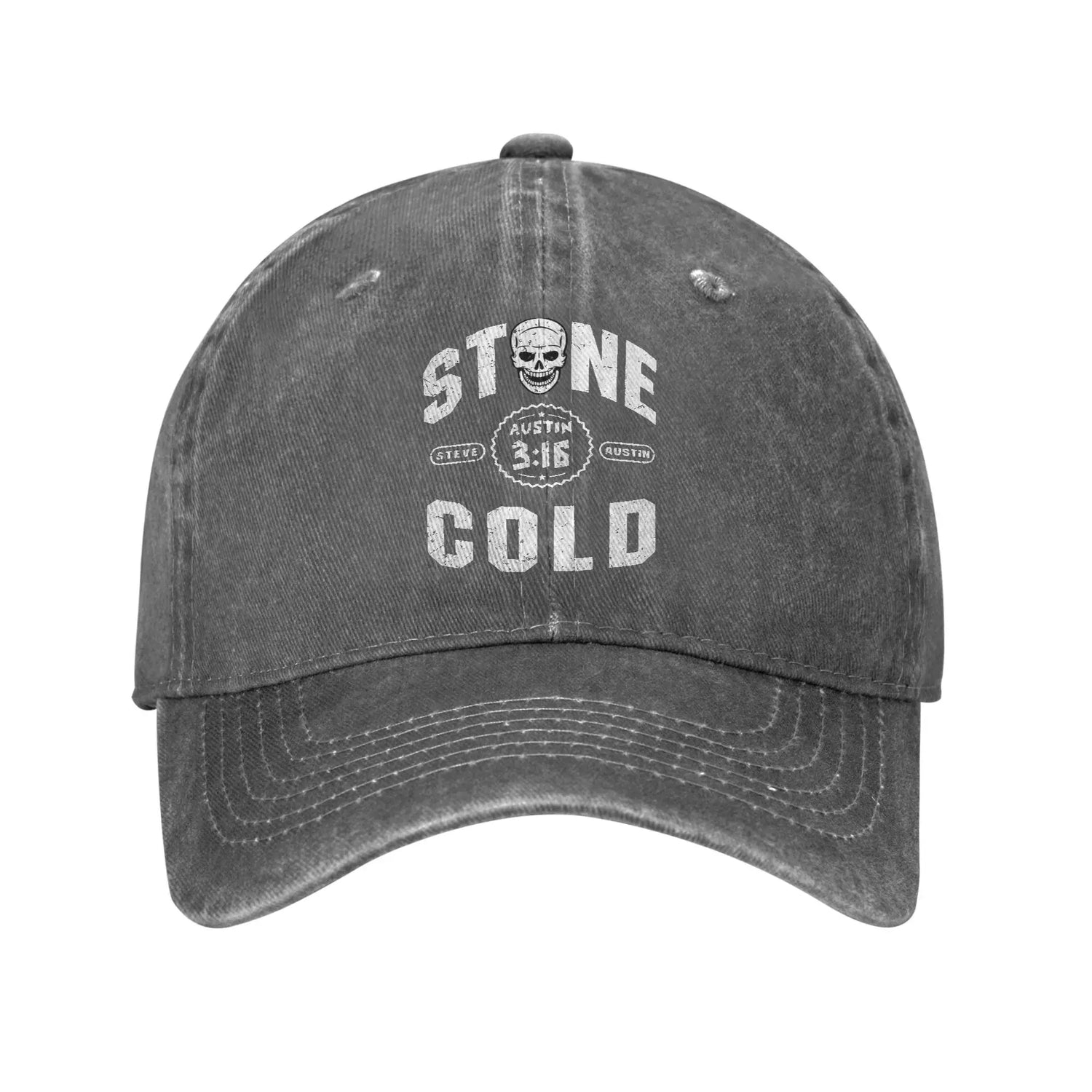 Vintage Stones 316 Steve Austin Cold Baseball Cap Unisex Distressed Cotton Headwear Wrestling Skull Outdoor Running Gift Hats
