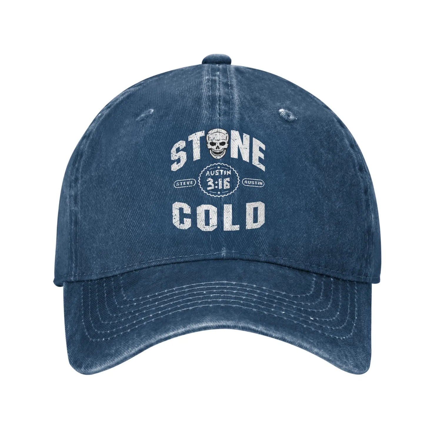 Vintage Stones 316 Steve Austin Cold Baseball Cap Unisex Distressed Cotton Headwear Wrestling Skull Outdoor Running Gift Hats