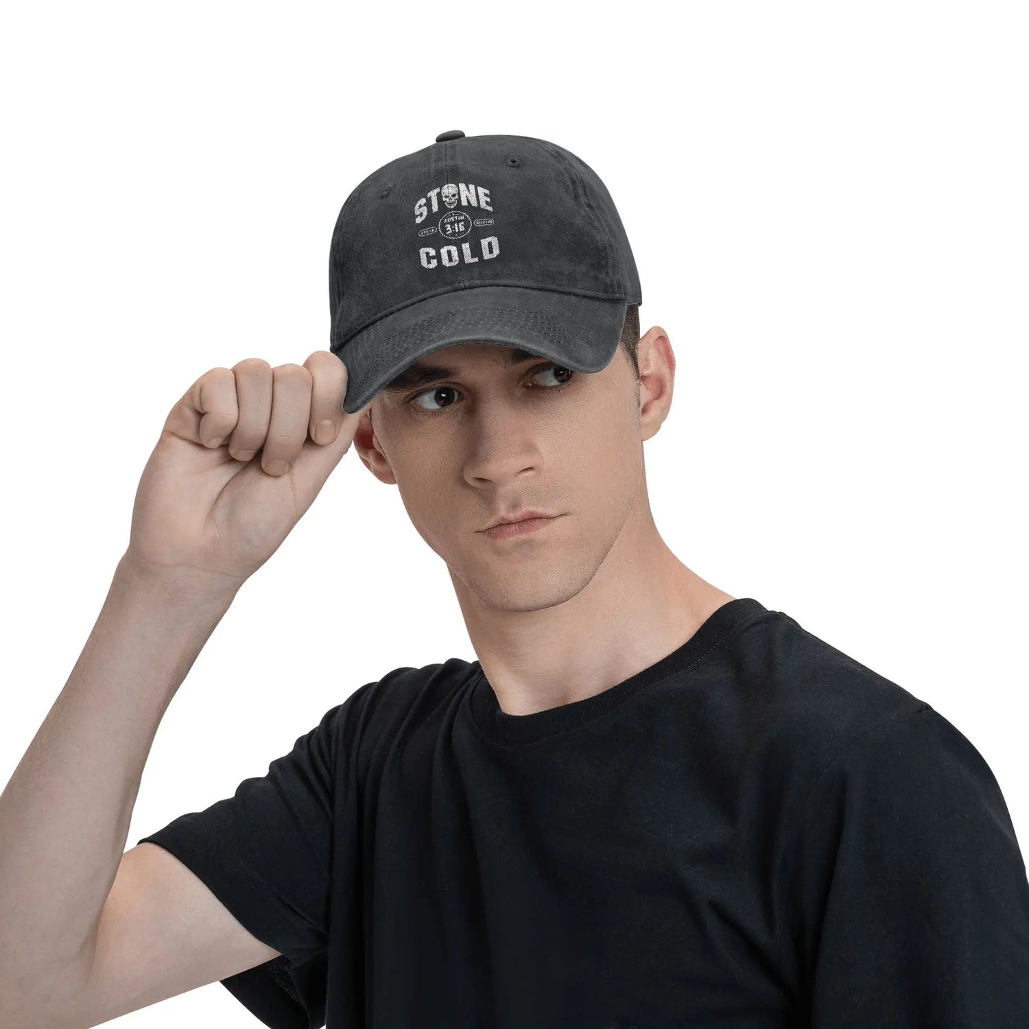 Vintage Stones 316 Steve Austin Cold Baseball Cap Unisex Distressed Cotton Headwear Wrestling Skull Outdoor Running Gift Hats