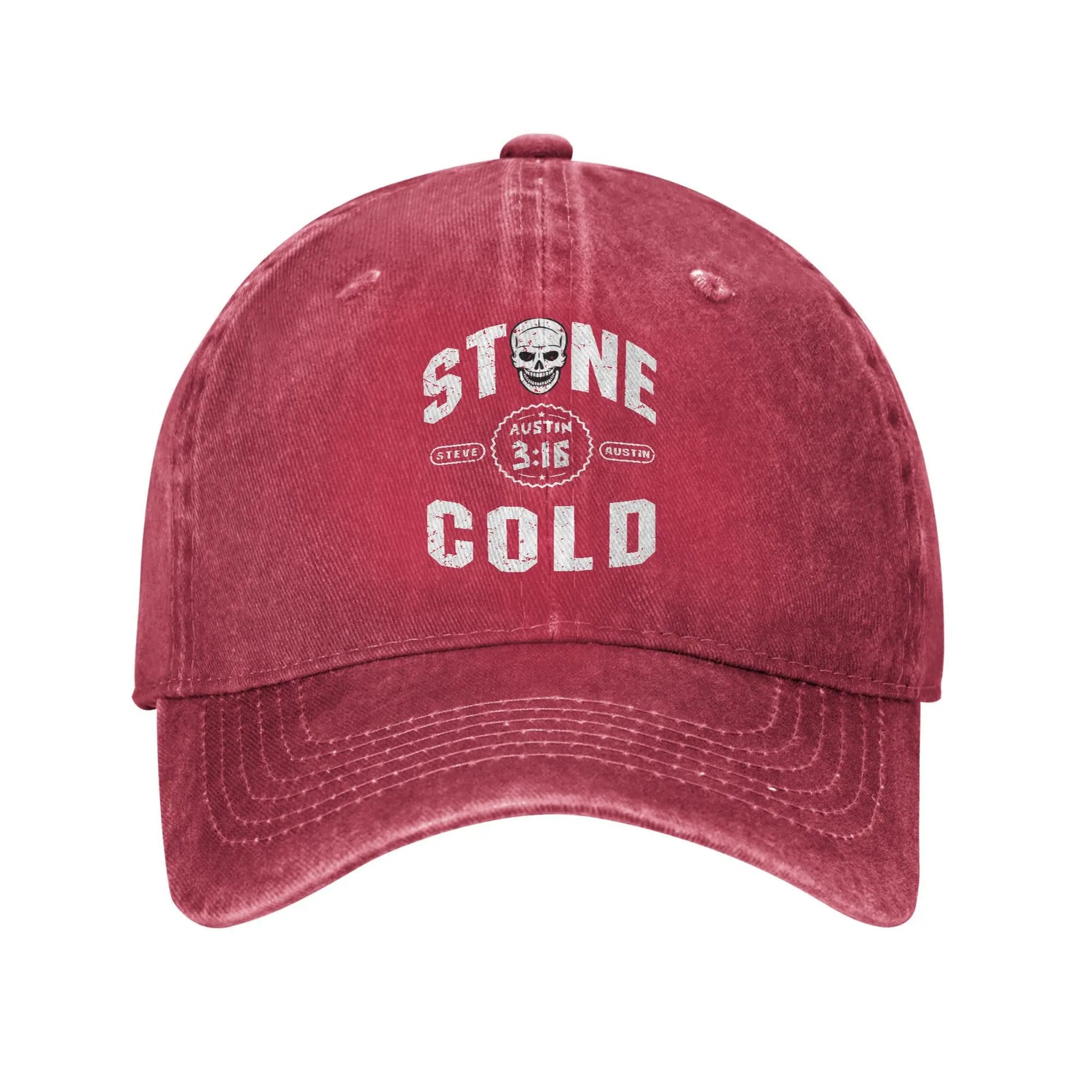 Vintage Stones 316 Steve Austin Cold Baseball Cap Unisex Distressed Cotton Headwear Wrestling Skull Outdoor Running Gift Hats