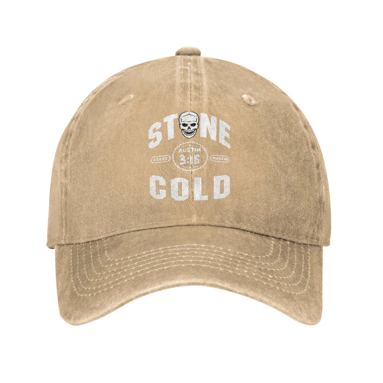 Vintage Stones 316 Steve Austin Cold Baseball Cap Unisex Distressed Cotton Headwear Wrestling Skull Outdoor Running Gift Hats